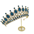 Miniatyrbillede 3 af 3: Bryllups tiaraer og kroner til kvinder peacock blue