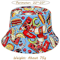 Miniatyrbild 1 av 5: Unisex Vändbar Bucket Hat Strandsolhatt Estetisk Fiskehatt För Print Män Tonåringar Bädda båda sidor