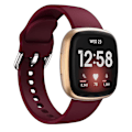 Miniatyrbillede 1 af 4: Til Fitbit Versa 3 silikone urrem Wine Red