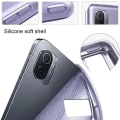 Pikkukuva 3 / 5: Xiaomi Pad 5 / Pad 5 Pro Skin Feel Matte Honeycomb -nahkaiselle case kolminkertaisella kiinnikkeellä Black