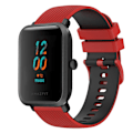Miniatyrbilde 1 av 4: To-fargets silikonklokkebånd for Amazfit BIP U Red Black