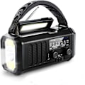 Miniatyrbild 1 av 5: 10 000 Mah Nödradio: Noaa Am/Fm Vädervarningsradio Med Handvev (Svart)