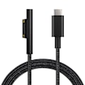 Miniatyrbillede 1 af 5: Nylon flettet USB-C opladningskabel til Surface Pro 6/5/4/3 Surface Laptop 1,5 M 45W 15V PD strømforsyningskabel