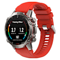 Miniatyrbillede 5 af 5: Silikoneurrem til Garmin MARQ/Approach S62/S60, udskiftningsurrem med honeycomb-tekstur Red