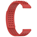 Miniatyrbild 3 av 5: Silikonklockarmband 20mm Andningsbart Klockarmband För Garmin Vivoactive 5/garminactive 5/venu Sq 2 Red