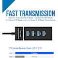 Miniatyrbild 2 av 5: Usb C Hub Multiport Adapter, 4 Port Usb 3.0 Hub (Kabellängd 120Cm)