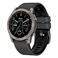 Pikkukuva 4 / 5: Pistekuvioinen silikoniranneke Garmin Tactix 7 Pro / Fenix 7x / 6x Pro / 5x Plus -kellolle, 26 mm:n kaksiväriranneke Charcoal Grey Black