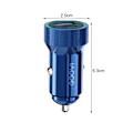 Miniatyrbilde 5 av 5: Qoovi Cmc-235 Dual Output Hurtiglading Pd 20w Qc3.0 Usb Type-c Biltelefon C