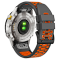 Pikkukuva 1 / 5: Garmin Fenix 7/7 Pro -silikoniranneke 22 mm, kaksiväri, 3 riviä reikiä Charcoal Grey Orange