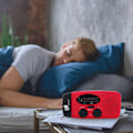 Pikkukuva 3 / 5: All-in-one Solar Hand Crank Generator Radio taskulamppu Matkapuhelimen lataus hätätilanteessa red