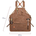 Miniatyrbild 4 av 5: Verktygsförkläde för män med 6 fickor, vaxad Canvas Carpenter Förkläde, Heavy Duty Canvas