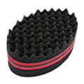 Miniatyrbilde 2 av 3: 2 stk Små hull Hårtwist Svamp Barber Brush For Dreads Låsing Twist Afro Curl Coil Kampleieverktøy