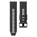 Miniatyrbilde 3 av 4: Silikonklokkebånd for Garmin Fenix 7X / 6X / 5X 26mm Black Grey