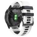 Pikkukuva 1 / 4: 26 mm silikonikellon watch Garmin Fenix ​​5x Plus -puhelimeen White Black