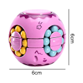 Miniatyrbillede 5 af 5: 2 i 1 roterende spinner Magic Bean Infinity Cube Stress Relief Ball 1