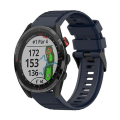 Miniatyrbillede 1 af 5: Til Garmin Approach S62 22 mm horisontal tekstur silikone urrem med fjernelsesværktøj WEW Navy Blue