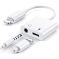 Pikkukuva 1 / 5: IPhone kuulokeadapteri 2 in 1 Lightning - 3,5 mm