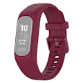 Pikkukuva 1 / 5: Garmin Vivosmart 5:lle naarmuuntumaton silikoniranneke kotelosuojalla Wine red, Wine Red C Garmin Vivosmart 5