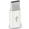 Miniatyrbillede 5 af 5: 5 stk Lille Micro Usb til Usb-c Adapter Mobiltelefon Adapter Type-c Interface Data Line Converter til Samsung Xiaomi Huawei White