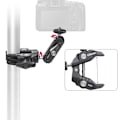 Miniatyrbillede 4 af 5: Super Clamp Kamera Clamp Mount Monitor 360∼ Kuglehoved Magic Arm Dobbelt Kuglehoved Adapter