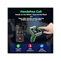 Miniatyrbillede 4 af 5: Bluetooth Bilradio Adapter Oplader: Trådløs FM Transmitter Håndfri Opkald Grøn