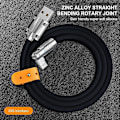 Miniatyrbild 1 av 5: 120cm USB C-kabel Roterande armbåge zinklegering till typ C snabbladdarkabel för Samsung för Huawei snabbladdare 120w 6a USB sladd Black For iPhone