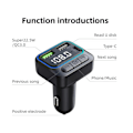 Pikkukuva 5 / 5: Bluetooth 5.0 FM-lähetin autoon, handsfree-puhelut, QC3.0 & PD 22.5W pikalaturi, Bluetooth-adapteri autoradioon