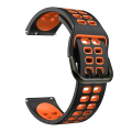 Miniatyrbillede 1 af 3: Til Garmin Venu 2 Plus 20 mm blandet farve silikone urbånd SNR Black Orange