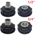Miniatyrbilde 4 av 5: 1000l Ibc tankadapter tote tank drenering rustfritt stål adapter for erstatningskran 1 ytre ledning"