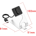 Miniatyrbilde 3 av 3: USB-lader for Amazfit Gtr4 Gts4, brakett i aluminiumslegering (grå)