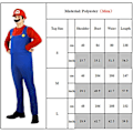 Pikkukuva 2 / 2: Lasten Super Mario -asu Tyylikäs Pukeutumishattu Set Juhlasetti Poikien Tyttöjen Cosplay-asut Red Men L