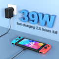 Miniatyrbilde 3 av 5: Lader for Nintendo Switch/Switch Lite/OLED/Dock/Pro Controller 39W USB C 15V/2.6A Adapter