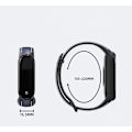 Miniatyrbillede 2 af 2: Passer til Xiaomi Mi Band 5/6 Læder Rem Udskiftning Red And Black