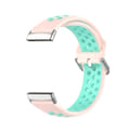 Miniatyrbillede 2 af 4: To-farvet silikoneurrem til Fitbit Versa 3 Pink Water Duck