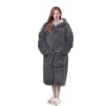 Miniatyrbillede 1 af 3: Pullover Hooded Plys Lazy Clothes Tykket varmt hjemmetøj Grey
