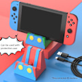 Miniatyrbild 4 av 5: Portabel design laddningsdockningsstativ för Lite Oled Red