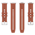 Pikkukuva 5 / 5: Huawei Watch Fit 2 -pikakiinnityksellä varustettu silikoniranneke, urheiluranneke 20 mm:n soljellisella rannekkeella Brown