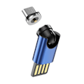 Miniatyrbilde 1 av 5: Micro USB-adapter med 540 graders rotasjon, mini magnetisk kontakt, rask lading Blue