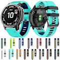 Pikkukuva 4 / 4: 26 mm silikonikellon watch Garmin Fenix ​​7x Solar -laitteelle Lime Black