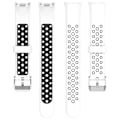 Miniatyrbillede 2 af 5: Dobbelt farve justerbar håndledsrem silikone urrem til Xiaomi Smart Band 8 White Black