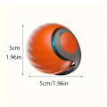 Miniatyrbild 3 av 5: USB Uppladdningsbar Automatisk Rullande Boll Kattleksak - Justerbar Hastighet (Orange)