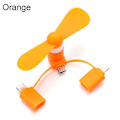 Pikkukuva 1 / 5: 3 in 1 Travel Kannettava matkapuhelin Mini Tuuletin Jäähdytysjäähdytin Android Type-c Micro USB C Ipad Iphone 5 6 6s 7 Plus 8 X Xs orange