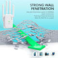 Miniatyrbillede 3 af 5: Wi-Fi Forstærker, 1200Mbps Dual Band 5Ghz&2.4Ghz, Understøtter Repeater/Router/Ap Tilstand (Sort)