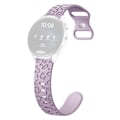 Miniatyrbilde 1 av 2: For Samsung Galaxy Watch3 45mm / Huawei Watch 4 Pro 22mm Watch Band Leopard Printed Design - Dark Bl Lavender