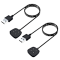 Miniatyrbild 1 av 4: Versa 3 / Sense Smart Watch Laddarkabel Kompatibel med Fitbit Sense & Fitbit Versa 3 Laddning av USB -sladd Tillbehör för Fitbit Versa 3/s 2 Pack