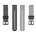Miniatyrbilde 2 av 5: Klokkestropper for Garmin Vivoactive 4/Garmin Forerunner 255 klokkebånd Grid Texture erstatningsklokke Black Grey D Garmin Forerunner 255