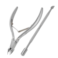 Miniatyrbilde 1 av 5: Cuticle Trimmer Med Cuticle Pusher - Cuticle Remover Cuticle Nippers Profesjonell rustfritt stål Cuticle Pusher