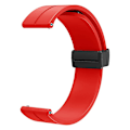Miniatyrbilde 2 av 5: Magnetisk foldespenne 20mm silikonrem for Huami Amazfit Gtr Mini/ Gts 4/3/2 / Bip 3 Red