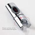 Miniatyrbillede 5 af 5: Chrome Abs Brusehoved Holder Bruseholder Clip On Shower Bar Håndbruser Holder 360 Rotation For Badeværelse Oval,s