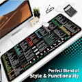 Miniatyrbild 4 av 5: Excel-tangentbordsgenvägar Musmatta, Utökad Stor Fuskmatta, PC Office Kalkylblad Tangentbord Matta, Halksäker Sydd Kant 300*600*2Mm Ppt